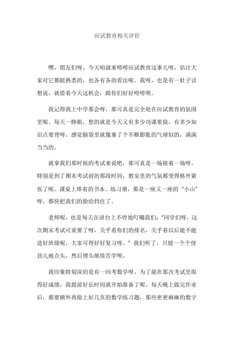 应试教育相关评价