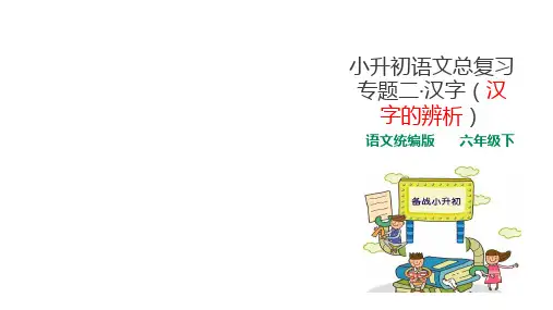 人教统编版小升初语文总复习专题(汉字的辨析+汉字的形义)PPT课件