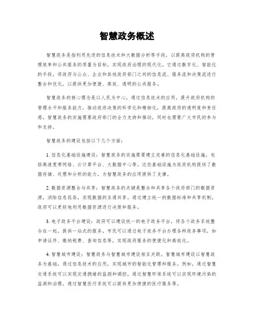 智慧政务概述