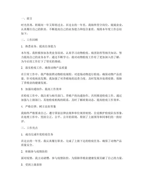 动检年终个人工作总结