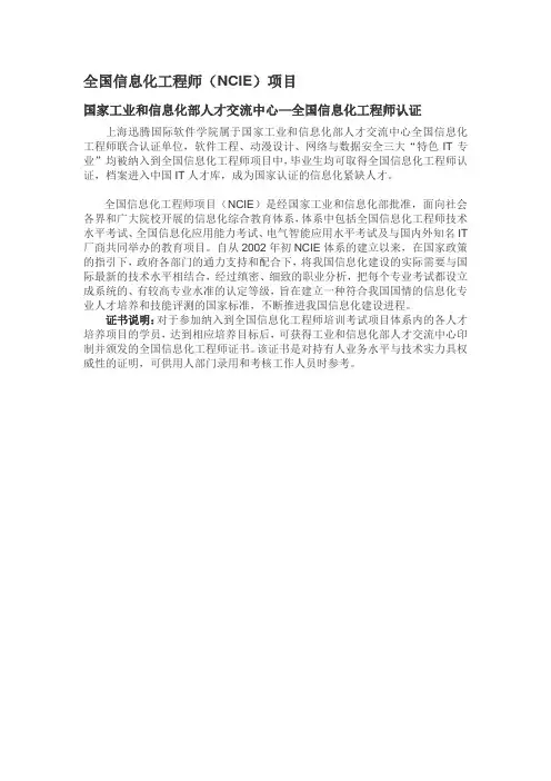 全国信息化工程师