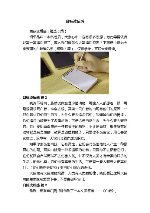 白鲸读后感