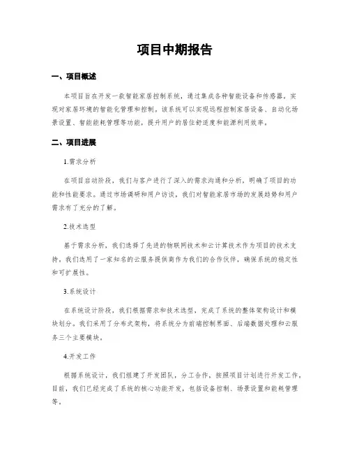 项目中期报告