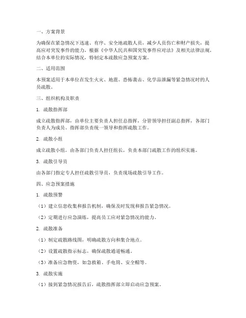 疏散应急预案方案
