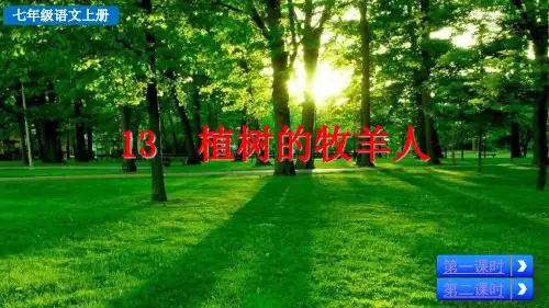 【部编版】统编版语文初中七年级上册第4单元教学课件PPT第13课植树的牧羊人
