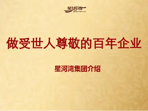 星河湾集团介绍PPT