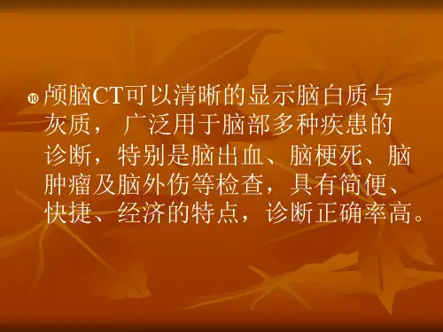 颅脑ctppt课件