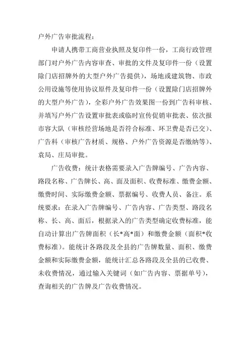户外广告审批流程
