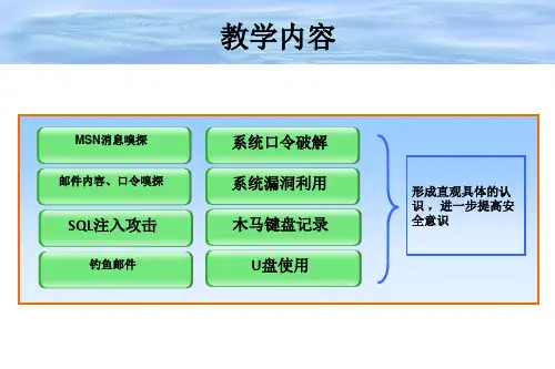 信息安全攻击实例及防御技能ppt课件