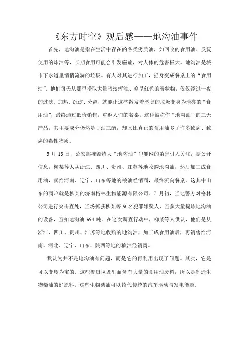 《东方时空》观后感