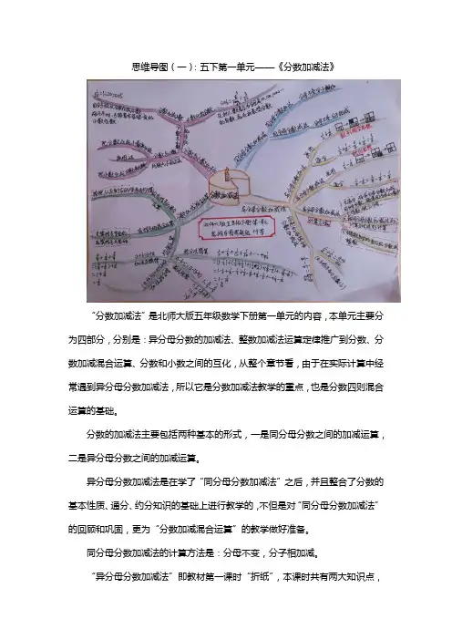 五年级下册数学第一单元思维导图简单又漂亮
