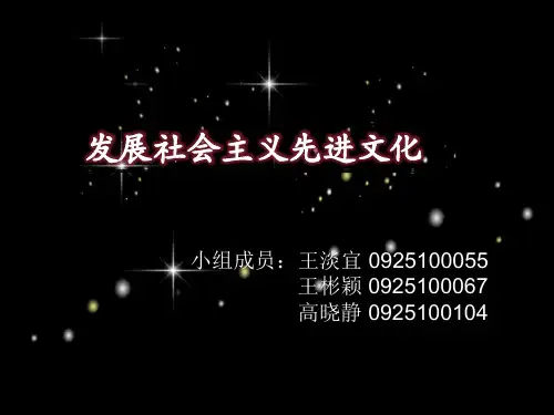 发展社会主义先进文化