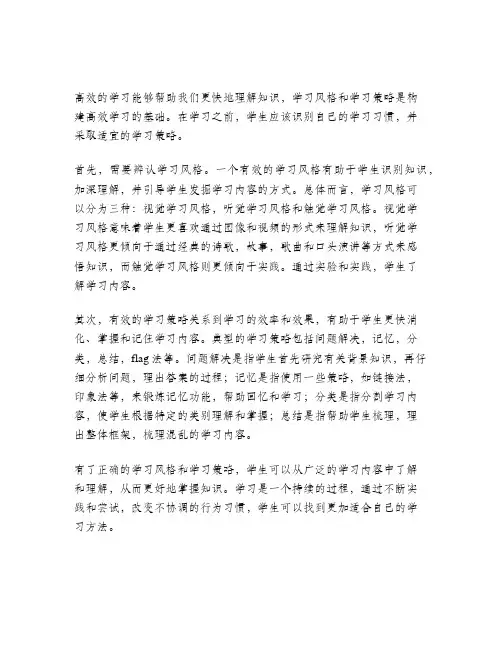 学习风格与学习策略