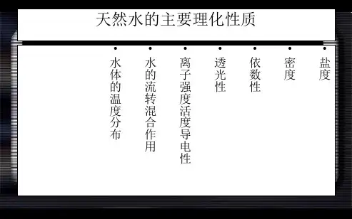 第一章天然水的主要理化性质