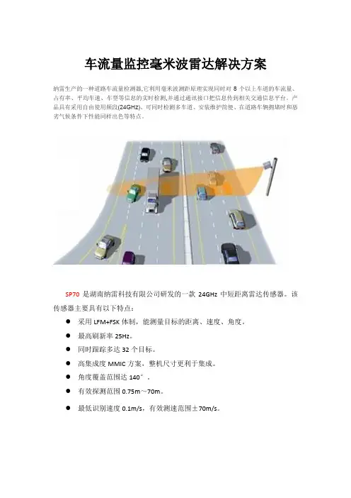 车流量监控毫米波雷达解决方案