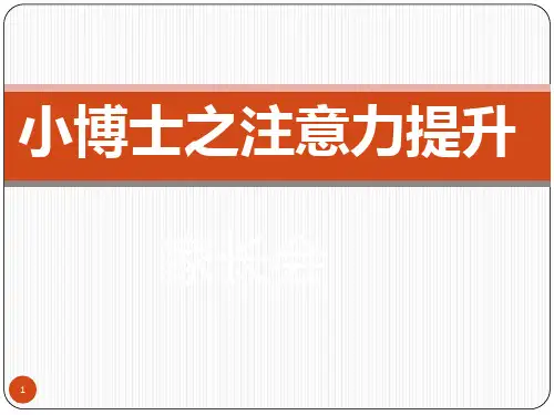 注意力提升经典案例