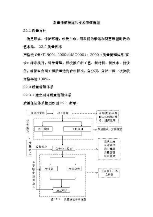 质量管理和技术保证措施方案
