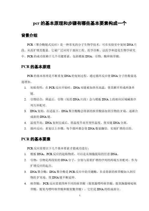 pcr的基本原理和步骤有哪些基本要素构成一个