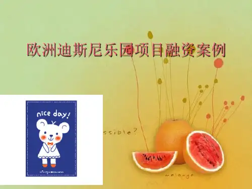 迪斯尼项目融资案例分析