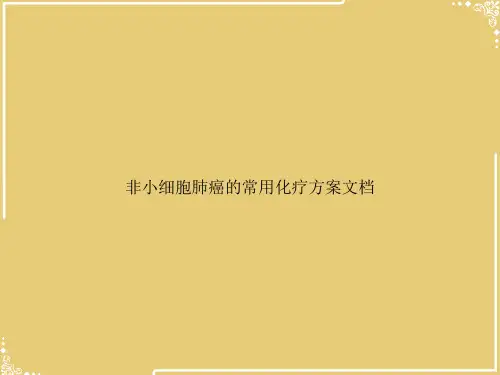 非小细胞肺癌的常用化疗方案文档【共38张PPT】