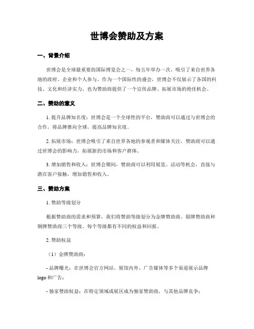 世博会赞助及方案