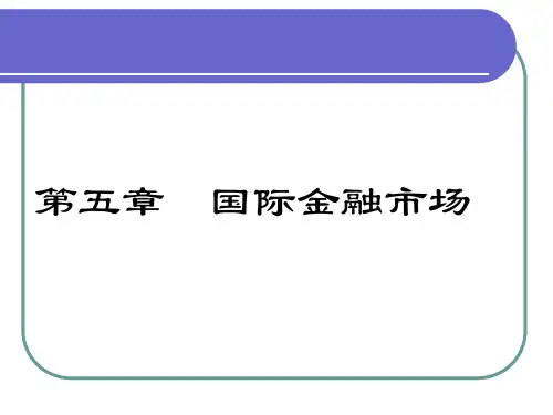 国际金融-第5章-国际金融市场可修改全文