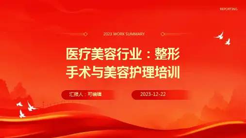 医疗美容行业：整形手术与美容护理培训ppt