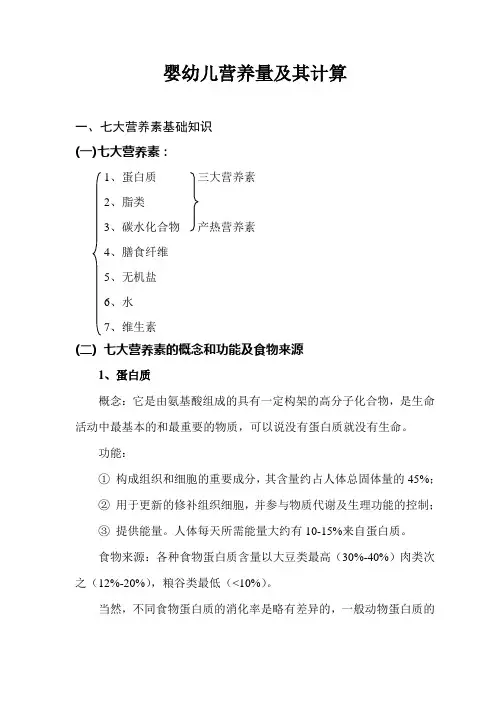七大营养素基础知识