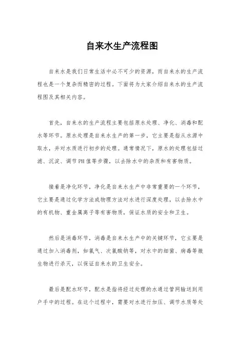 自来水生产流程图