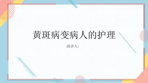 黄斑病变病人的护理PPT课件