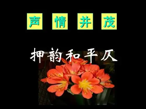 押韵和平仄