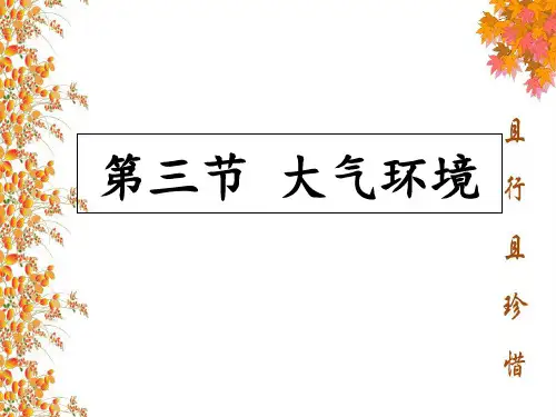 湘教版高中地理必修一第二章第三节《大气环境》课件(共22张PPT)