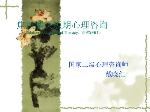焦点解决短期心理咨询