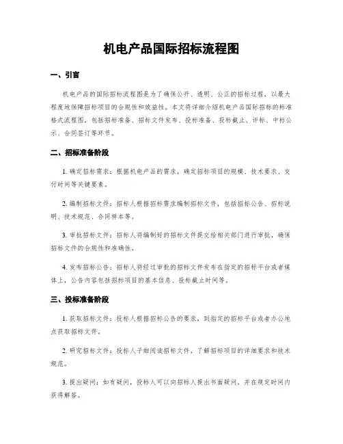 机电产品国际招标流程图