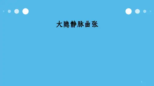 大隐静脉曲张PPT培训教程PPT课件