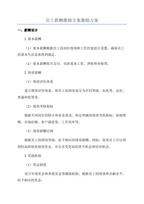 员工薪酬激励方案激励方案