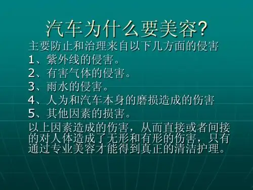 汽车美容Microsoft PowerPoint
