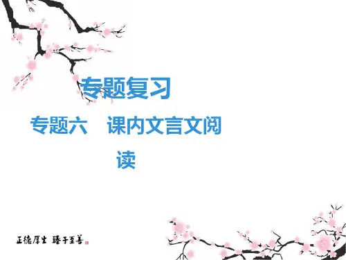 人教部编版七年级下册语文课件：专题六 课内文言文阅读(共38张PPT)