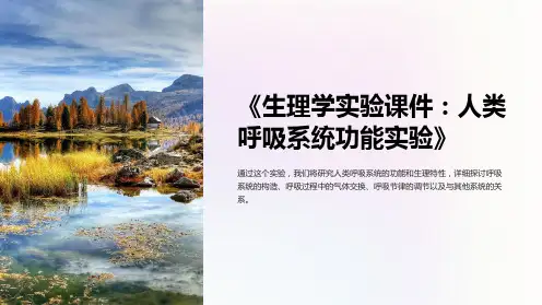 《生理学实验课件：人类呼吸系统功能实验》