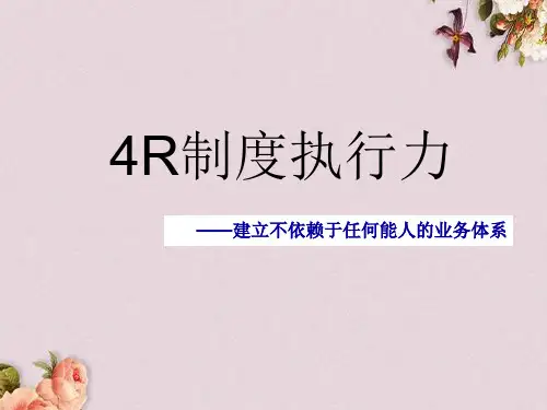 4R制度执行力(PPT 76页)