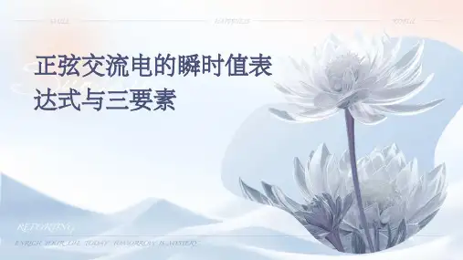 正弦交流电的瞬时值表达式与三要素