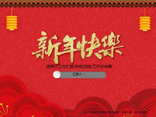 新年快乐拜年贺卡PPT模板