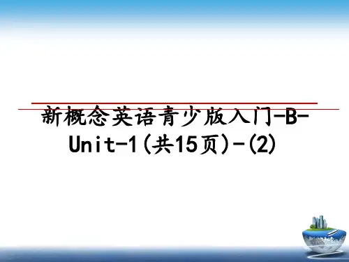 最新新概念英语青少版入门-B-Unit-1(共15页)-(2)课件ppt