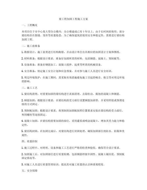 梁工程加固工程施工方案