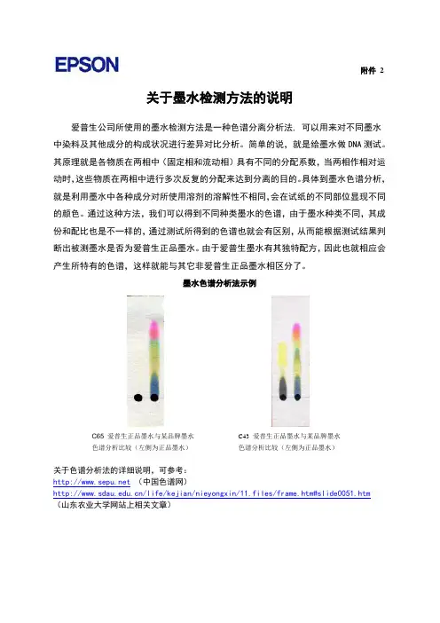 打印机墨水检测方法的说明