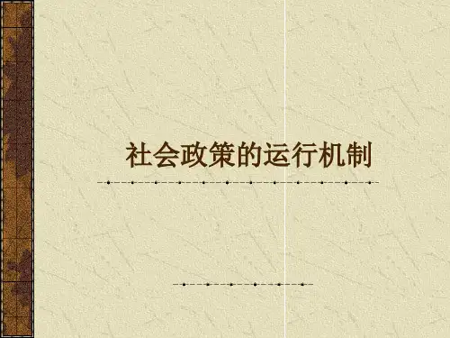第五节 社会政策要素--运行机制