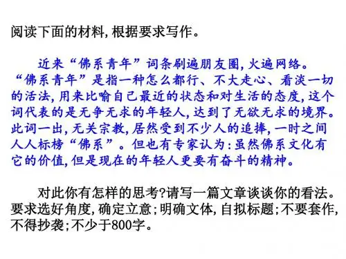 高考一轮作文复习---“佛系”之我见(课件28张)