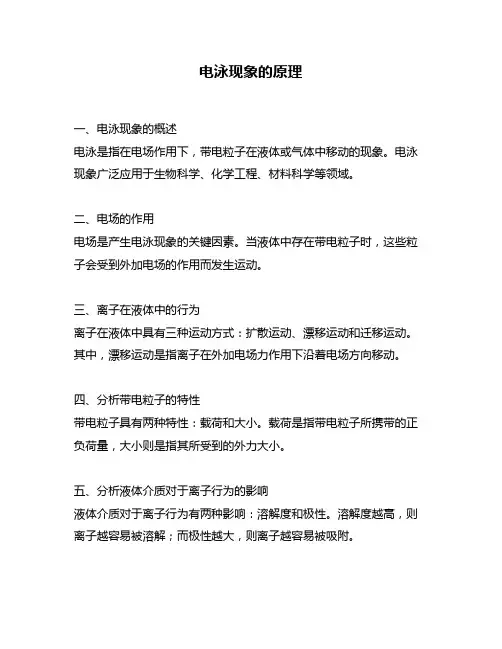 电泳现象的原理