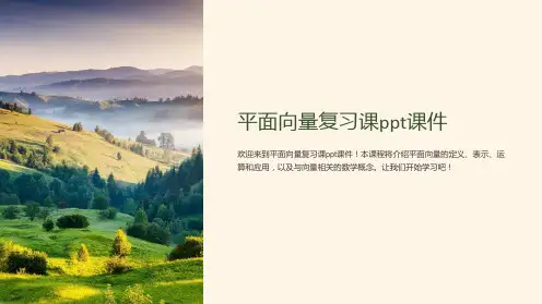 平面向量复习课课件