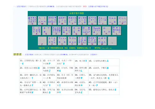 五笔字根